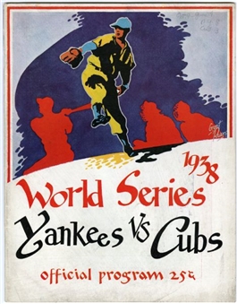 1938 Yankees vs Cubs World Series Program